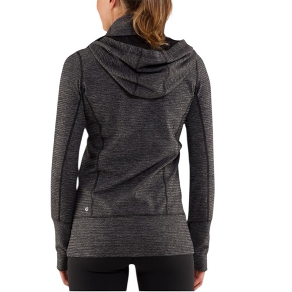 LULULEMON Size 2 Gray and Black Zip-Up Hoodie Womens Jacket - Picture 2 of 10